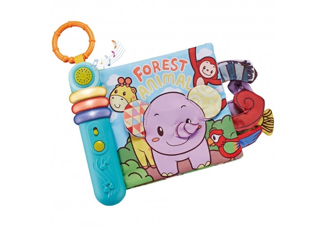 Carte senzoriala pentru copii Chipolino cu lumini si melodii Forest