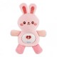 Jucarie de plus iepuras pentru bebelusi Chipolino cu lumini si melodii pink