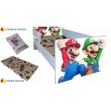 Pat copii Mario si Luigi poing ,saltea cadou,lenjerie inclusa