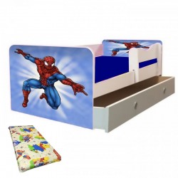 Pat copii junior Spiderman clasic-saltea ,sertar