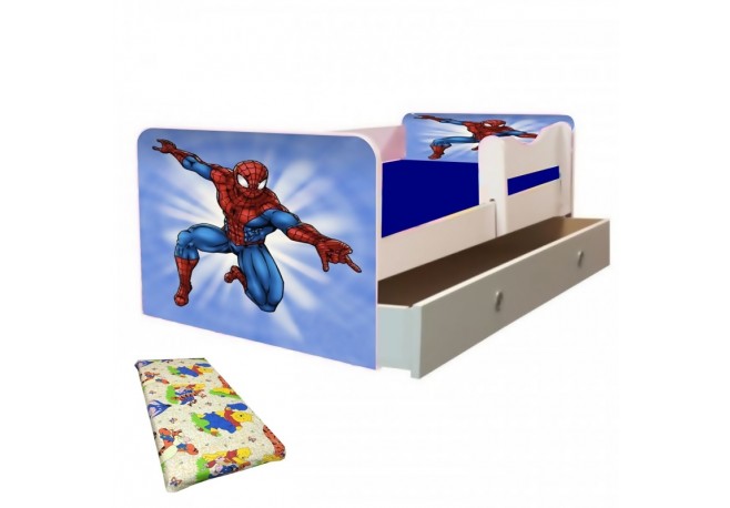 Pat copii junior Spiderman clasic-saltea ,sertar