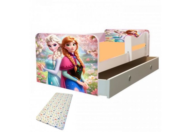 Pat copii junior Frozen ,Elsa -saltea ,sertar