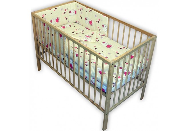 Lenjerie patut Hubners Kitty Floricele 4 piese crem
