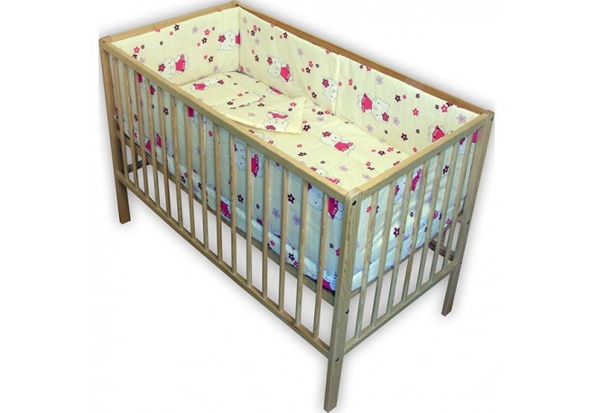 Lenjerie patut Hubners Kitty Floricele 5 piese crem