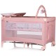 Patut pliabil cu saltea de infasat Chipolino Luna pink marshmallow