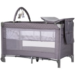 Patut pliabil cu saltea de infasat Chipolino Luna cloud