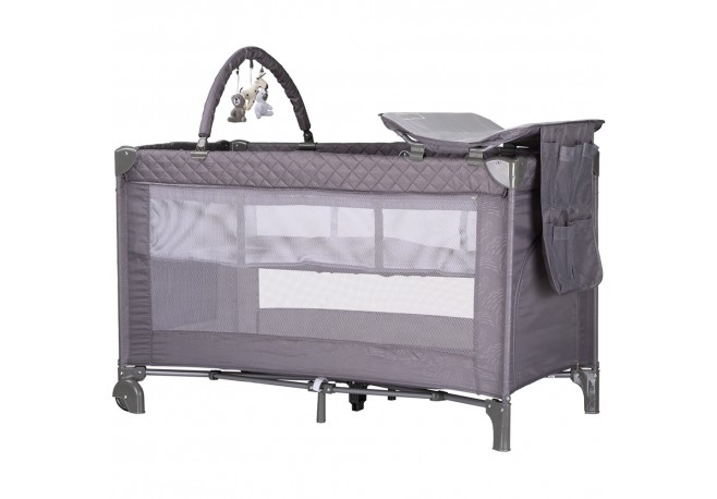 Patut pliabil cu saltea de infasat Chipolino Luna cloud
