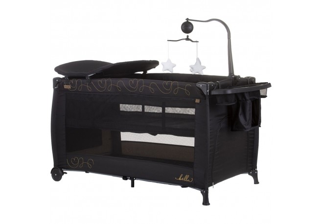 Patut pliabil Chipolino Bella ebony