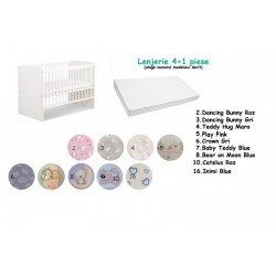 Pachet 3 in 1 Karolina II alb 120x60