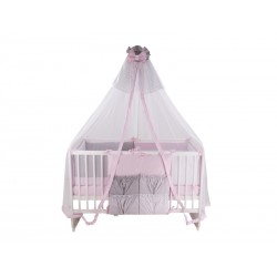 Lenjerie MyKids Dots Pink-Grey 11 Piese 120x60 cm