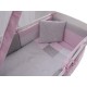 Lenjerie MyKids Dots Pink-Grey 11 Piese 120x60 cm