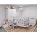 Lenjerie MyKids Teddy Toys Roz M1 7 Piese 140x70 cm