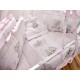 Lenjerie MyKids Teddy Toys Roz M1 7 Piese 120x60 cm