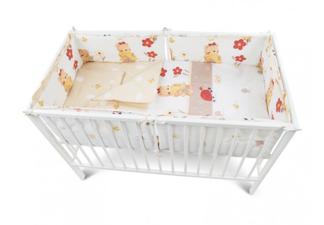 Lenjerie MyKids Teddy Gradina Maro 4+1 Piese 120x60