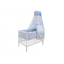 Baldachin bumbac mic MyKids Teddy Hug Blue