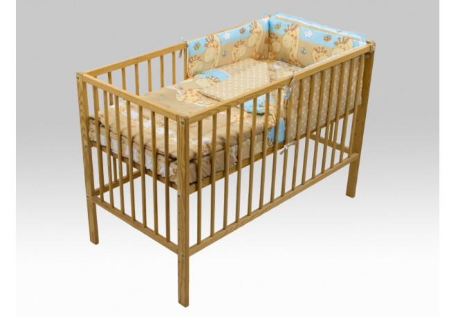 Lenjerie MyKids Happy Giraffe Maro 4 Piese 140x70