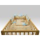 Lenjerie MyKids Happy Giraffe Maro 4 Piese 140x70