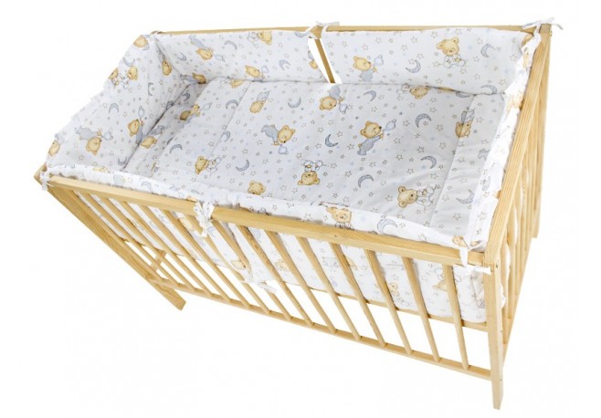 Lenjerie MyKids TEDDY STELUTE GRI M2 4+1 Piese 120x60 cm