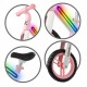 Bicicleta fara pedale cadru nailon cu LED roti EVA Kidwell SUNO - Roz