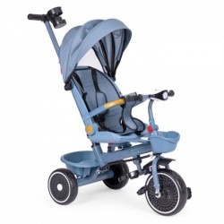 Tricicleta 2 in 1 pentru copii scaun rotativ 360 roti din spuma EVA Ecotoys WQL-066-18 - Albastru