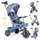 Tricicleta 2 in 1 pentru copii scaun rotativ 360 roti din spuma EVA Ecotoys WQL-066-18 - Albastru