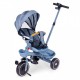 Tricicleta 2 in 1 pentru copii scaun rotativ 360 roti din spuma EVA Ecotoys WQL-066-18 - Albastru