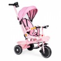 Tricicleta 2 in 1 pentru copii scaun rotativ 360 roti din spuma EVA Ecotoys WQL-066-18 - Roz