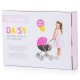 Carucior pentru papusi Chipolino Daisy grey pink linen