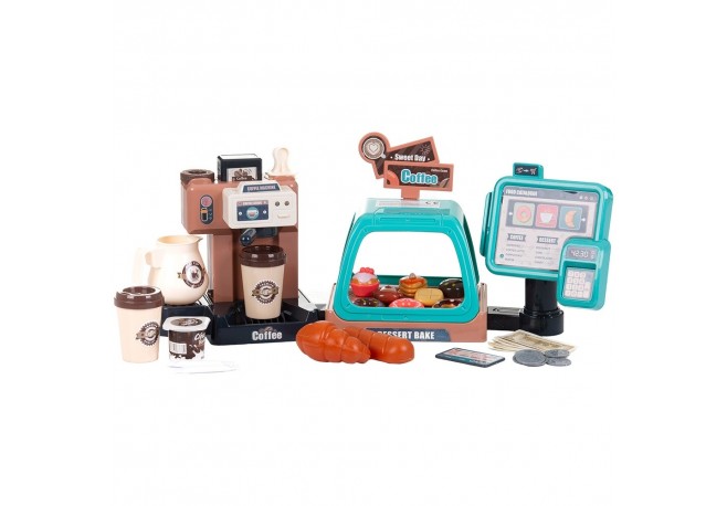 Set jucarie Chipolino Coffee Machine cu lumini sunete si 41 accesorii