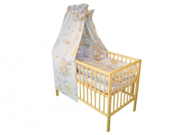 Lenjerie MyKids Teddy Scarita Albastru 5 Piese 120x60