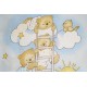 Lenjerie MyKids Teddy Scarita Albastru 5 Piese 120x60