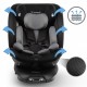 Scaun auto cu ISOFIX Kidwell GoCar grupa 40-135 cm i-Size omologare R129 - Negru-Gri
