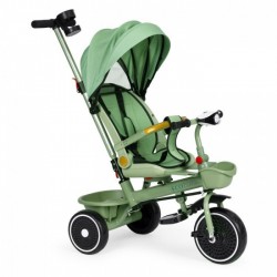 Tricicleta 2 in 1 pentru copii scaun rotativ 360 roti din spuma EVA Ecotoys WQL-066-18 - Verde