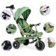 Tricicleta 2 in 1 pentru copii scaun rotativ 360 roti din spuma EVA Ecotoys WQL-066-18 - Verde