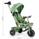Tricicleta 2 in 1 pentru copii scaun rotativ 360 roti din spuma EVA Ecotoys WQL-066-18 - Verde