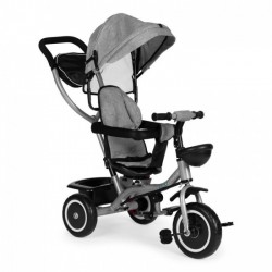 Tricicleta 2 in 1 pentru copii scaun rotativ 360 roti din spuma EVA Ecotoys WQL-066-52 - Gri