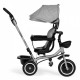 Tricicleta 2 in 1 pentru copii scaun rotativ 360 roti din spuma EVA Ecotoys WQL-066-52 - Gri