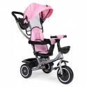 Tricicleta 2 in 1 pentru copii scaun rotativ 360 roti din spuma EVA Ecotoys WQL-066-52 - Roz