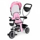 Tricicleta 2 in 1 pentru copii scaun rotativ 360 roti din spuma EVA Ecotoys WQL-066-52 - Roz