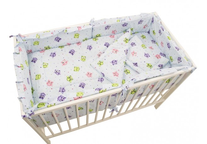 Lenjerie MyKids Mini Bufnite Blue 4+1 Piese 120x60