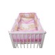 Lenjerie MyKids Teddy Friends Roz 4+1 Piese M1 120x60