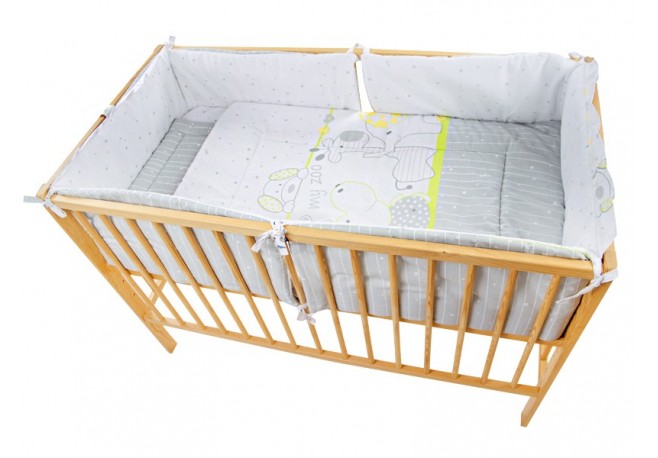 Lenjerie MyKids My Zoo Verde 4+1 Piese 120x60 cm