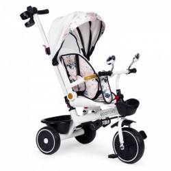Tricicleta pentru copii scaun rotativ 360 roti din spuma EVA Ecotoys WQL-186 - Alb