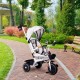 Tricicleta pentru copii scaun rotativ 360 roti din spuma EVA Ecotoys WQL-186 - Alb