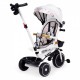 Tricicleta pentru copii scaun rotativ 360 roti din spuma EVA Ecotoys WQL-186 - Alb