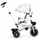 Tricicleta pentru copii scaun rotativ 360 roti din spuma EVA Ecotoys WQL-186 - Alb