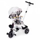 Tricicleta pentru copii scaun rotativ 360 roti din spuma EVA Ecotoys WQL-186 - Alb