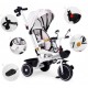 Tricicleta pentru copii scaun rotativ 360 roti din spuma EVA Ecotoys WQL-186 - Alb
