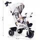 Tricicleta pentru copii scaun rotativ 360 roti din spuma EVA Ecotoys WQL-186 - Alb