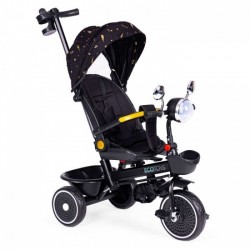 Tricicleta pentru copii scaun rotativ 360 roti din spuma EVA Ecotoys WQL-186 - Negru